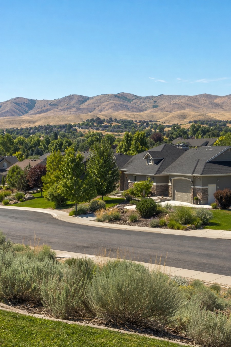 Suburban homes in the Treasure Valley, Idaho